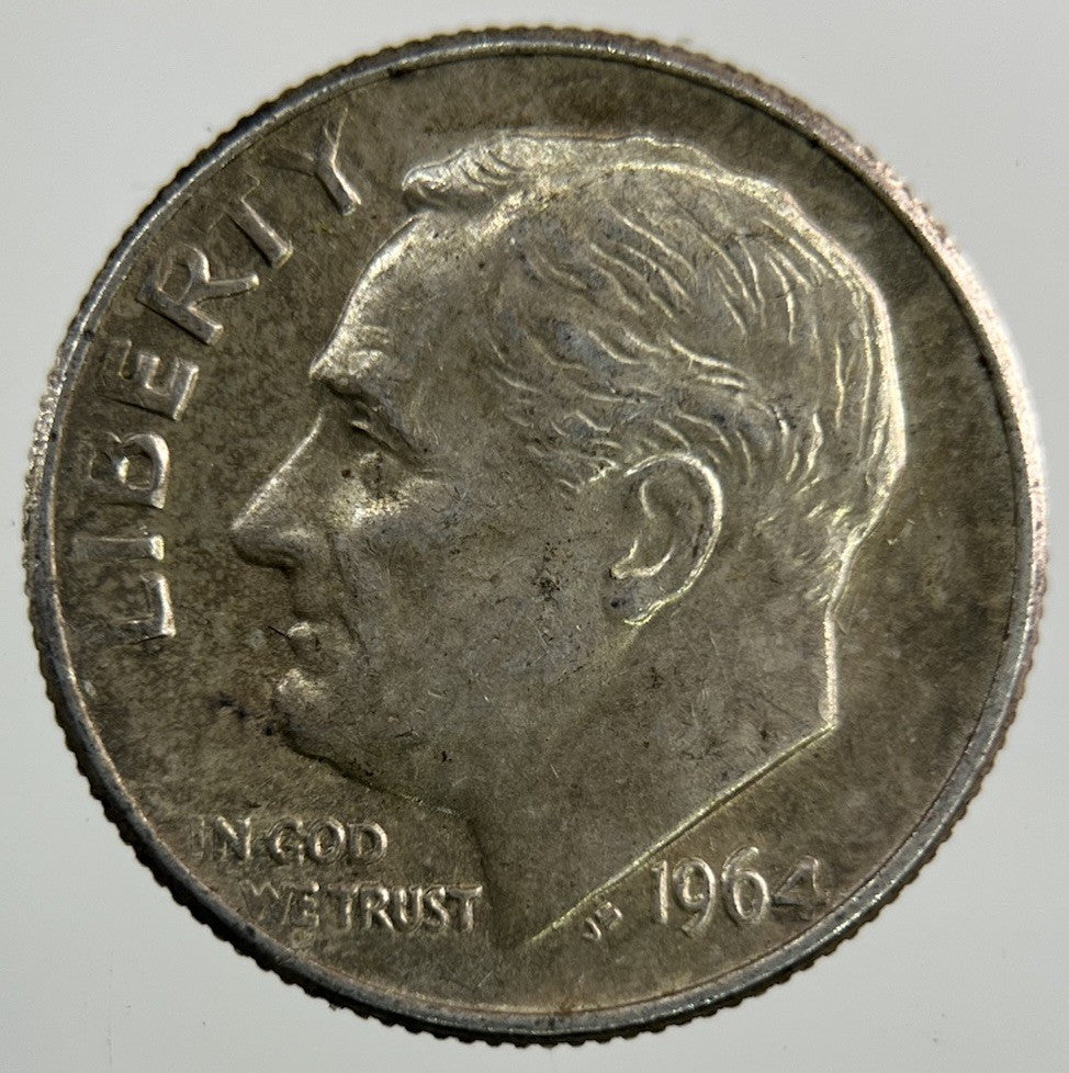 1964 US USA Roosevelt Dime Silver Coin | Fine Collectable Grade