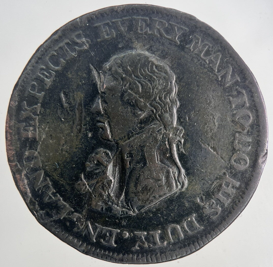 1811 Norfolk Row Sheffield Half - Penny Token Coin | Collectable Grade | a6824