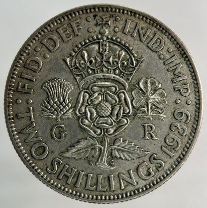 1939 George VI Florin Silver Coin | Very High Grade
