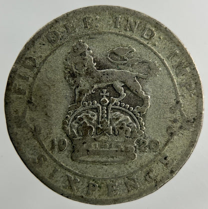 1920 George V Sixpence Silver Coin | Fair Grade