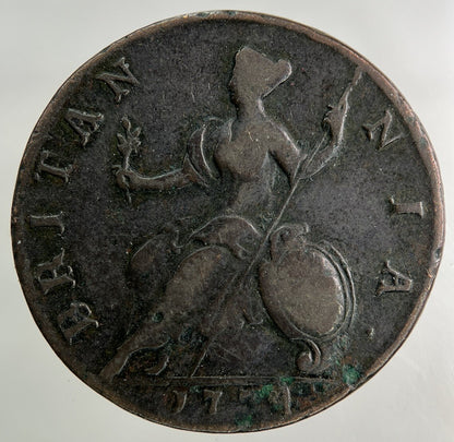 1734 George II 2nd Half - Penny Coin | Fine Collectable Grade