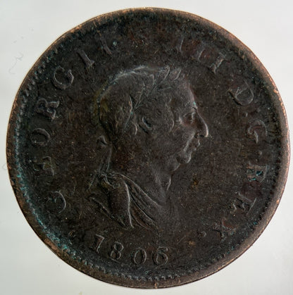 1806 George III 3rd Half - Penny Coin | Collectable Grade