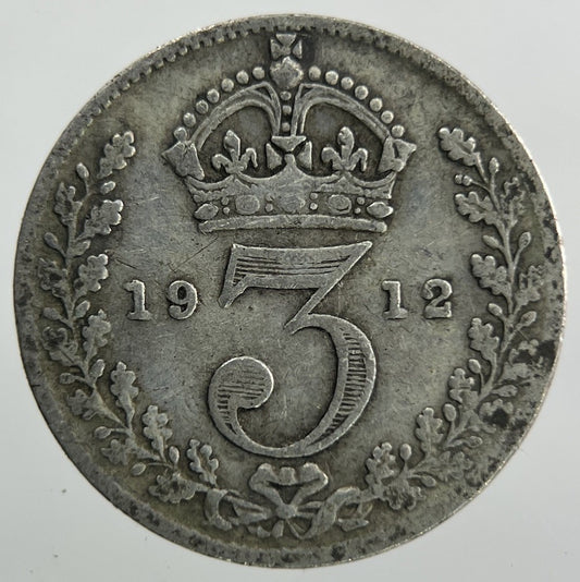 1912 George V Threepence Silver Coin | Collectable Grade
