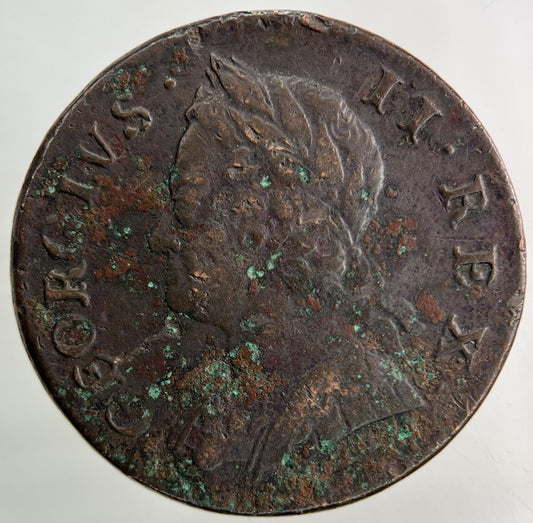 1753 George II 2nd Half - Penny Coin | Very High Grade