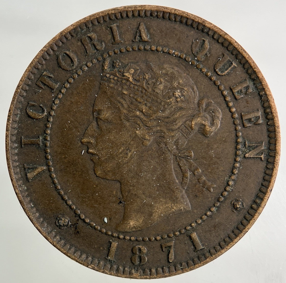 1871 Canada Prince Edward Island One Cent Coin | Fine Collectable Grade