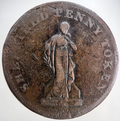 1815 Sheffield One Penny Token Coin | Collectable Grade | a1561