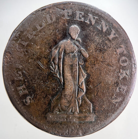 1815 Sheffield One Penny Token Coin | Collectable Grade | a1561