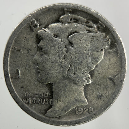 1928 US USA Mercury Dime Silver Coin | Collectable Grade
