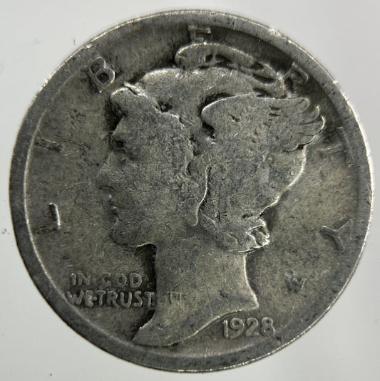 1928 US USA Mercury Dime Silver Coin | Collectable Grade