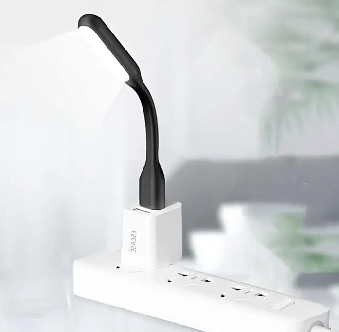 2 x Black Mini LED Night Reading Portable Travel Flexible Lights UK Stock