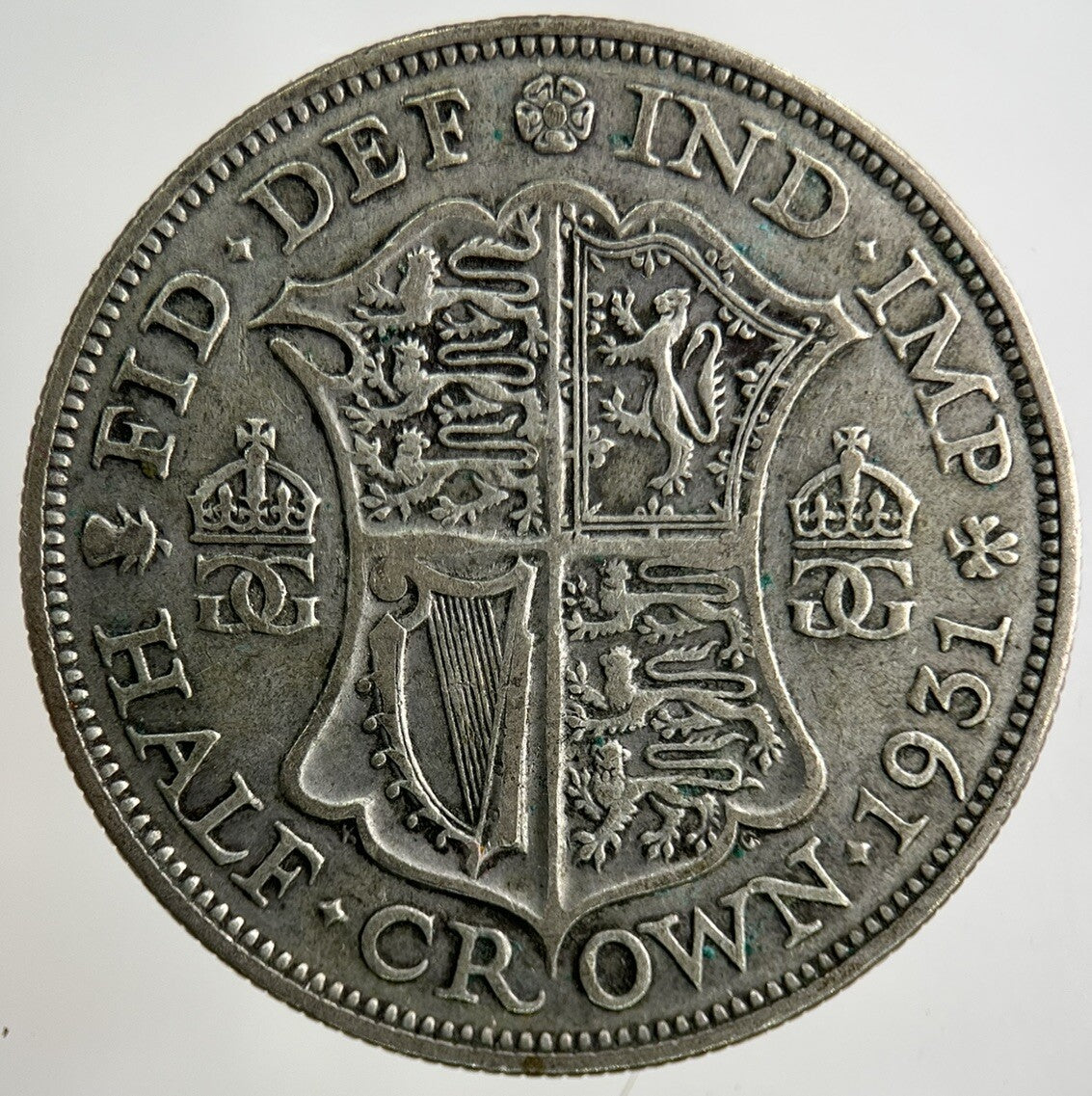 1931 George V Half - Crown Silver Coin | Fine Collectable Grade
