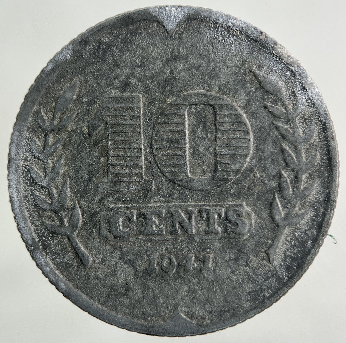 1941 Netherlands 10 Cents Coin | Fine Collectable Grade