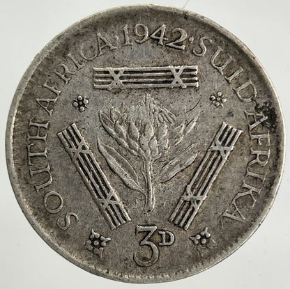 1942 South Africa Threepence Silver Coin | Fine Collectable Grade