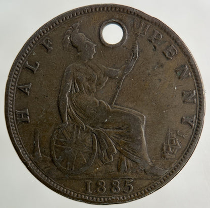 1885 Victoria Half - Penny Coin | Fine Collectable Grade