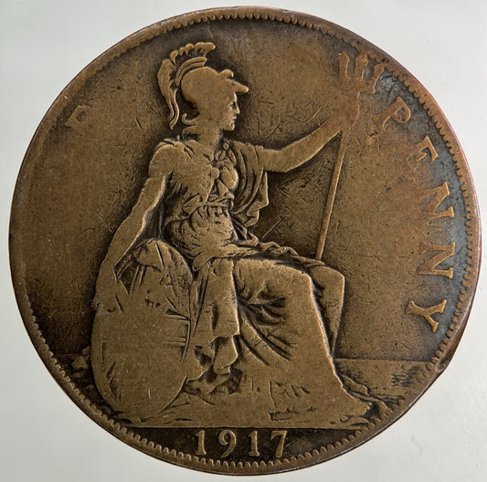 1917 George V One Penny Coin | Collectable Grade