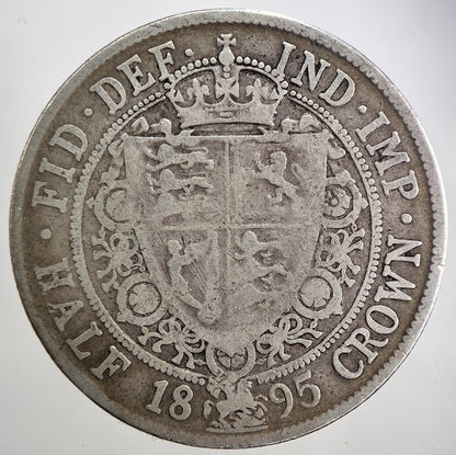 1895 Victoria Half - Crown Silver Coin | Collectable Grade