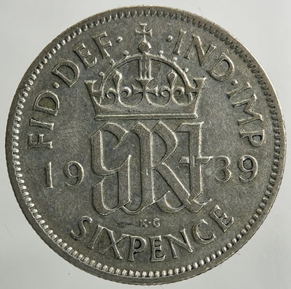 1939 George VI Sixpence Silver Coin | Collectable Grade
