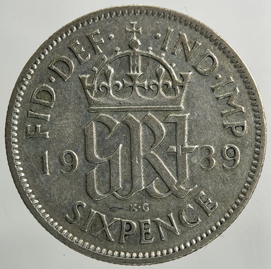 1939 George VI Sixpence Silver Coin | Collectable Grade