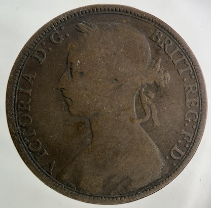 1892 Victoria One Penny Coin | Collectable Grade