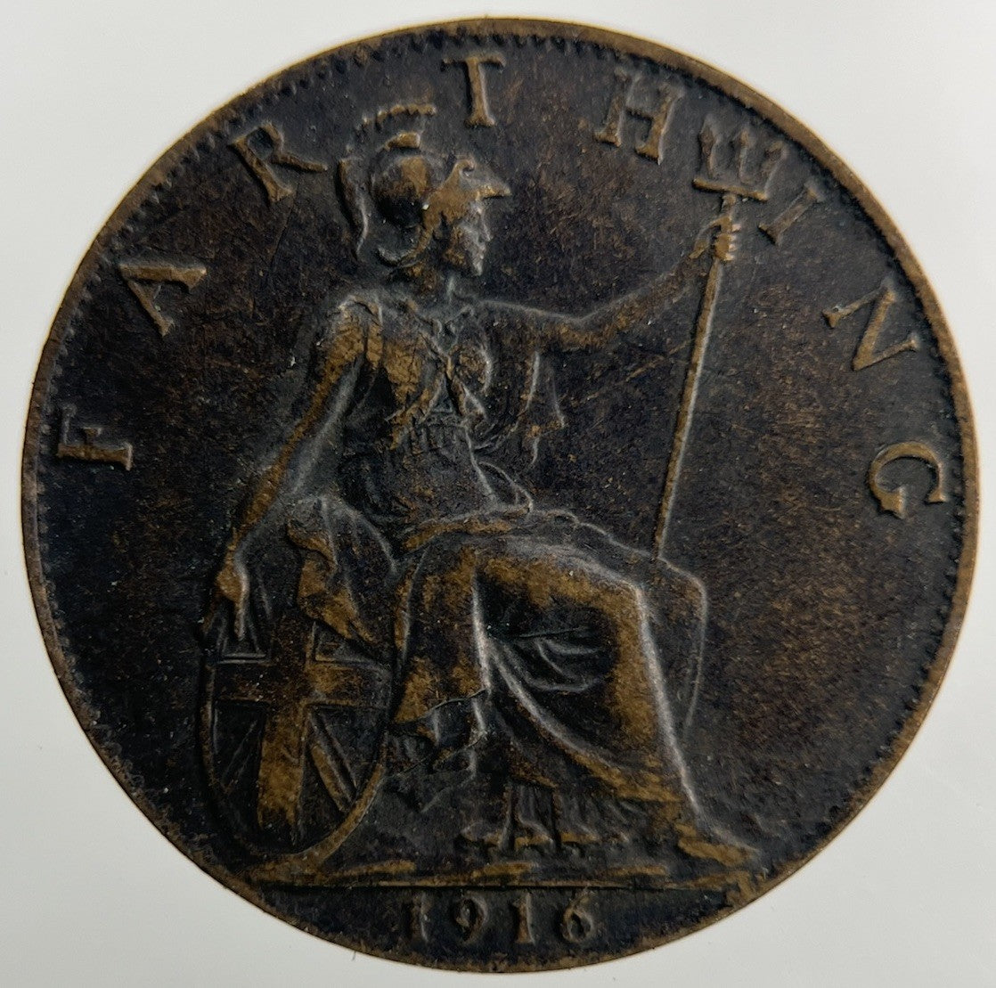 1916 George V Farthing Coin | Fine Collectable Grade