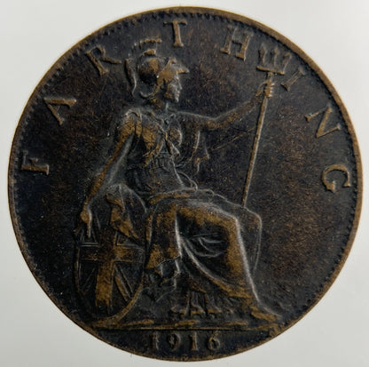 1916 George V Farthing Coin | Fine Collectable Grade