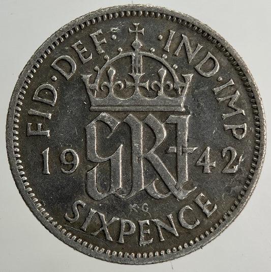 1942 George VI Sixpence Silver Coin | Collectable Grade