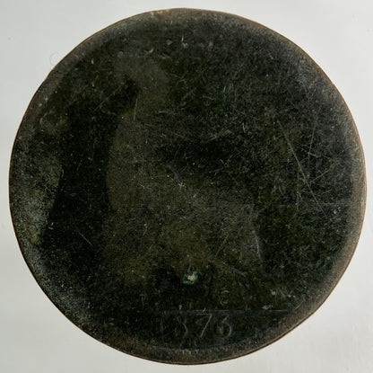 1876 - H Victoria Half - Penny Coin | Fair Grade