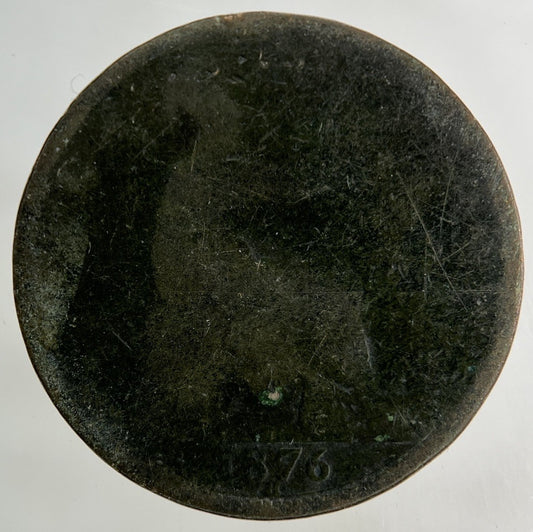 1876 - H Victoria Half - Penny Coin | Fair Grade