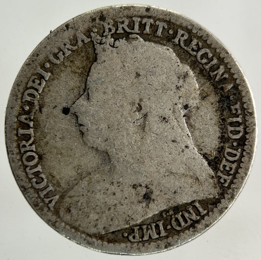 1901 Victoria Threepence Silver Coin | Fair Grade