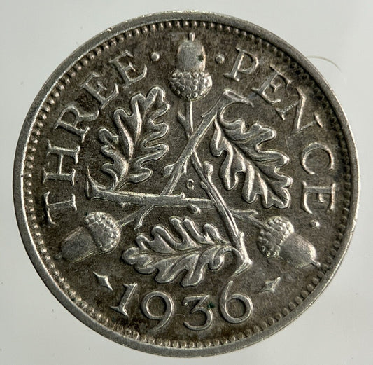 1936 George V Threepence Silver Coin | Fine Collectable Grade