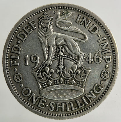 1946 George VI Shilling Silver Coin | Fine Collectable Grade