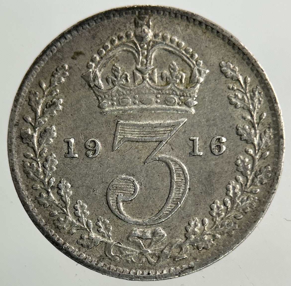 1916 George V Threepence Silver Coin | Very High Grade