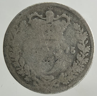 1875 Victoria Threepence Silver Coin | Fair Grade