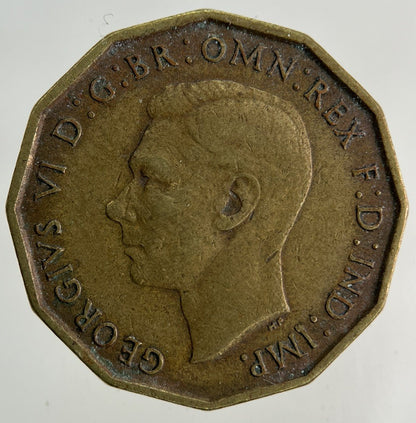 1937 George VI Brass Threepence Coin | Fine Collectable Grade