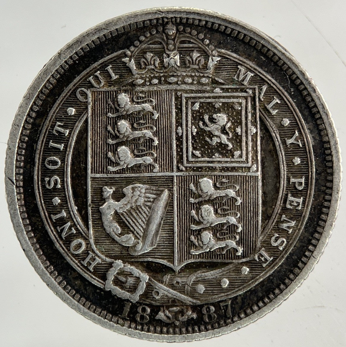 1887 Victoria Sixpence Silver Coin | Very High Grade