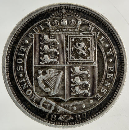 1887 Victoria Sixpence Silver Coin | Very High Grade