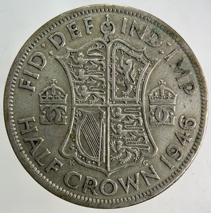 1946 George VI Half - Crown Silver Coin | Fine Collectable Grade