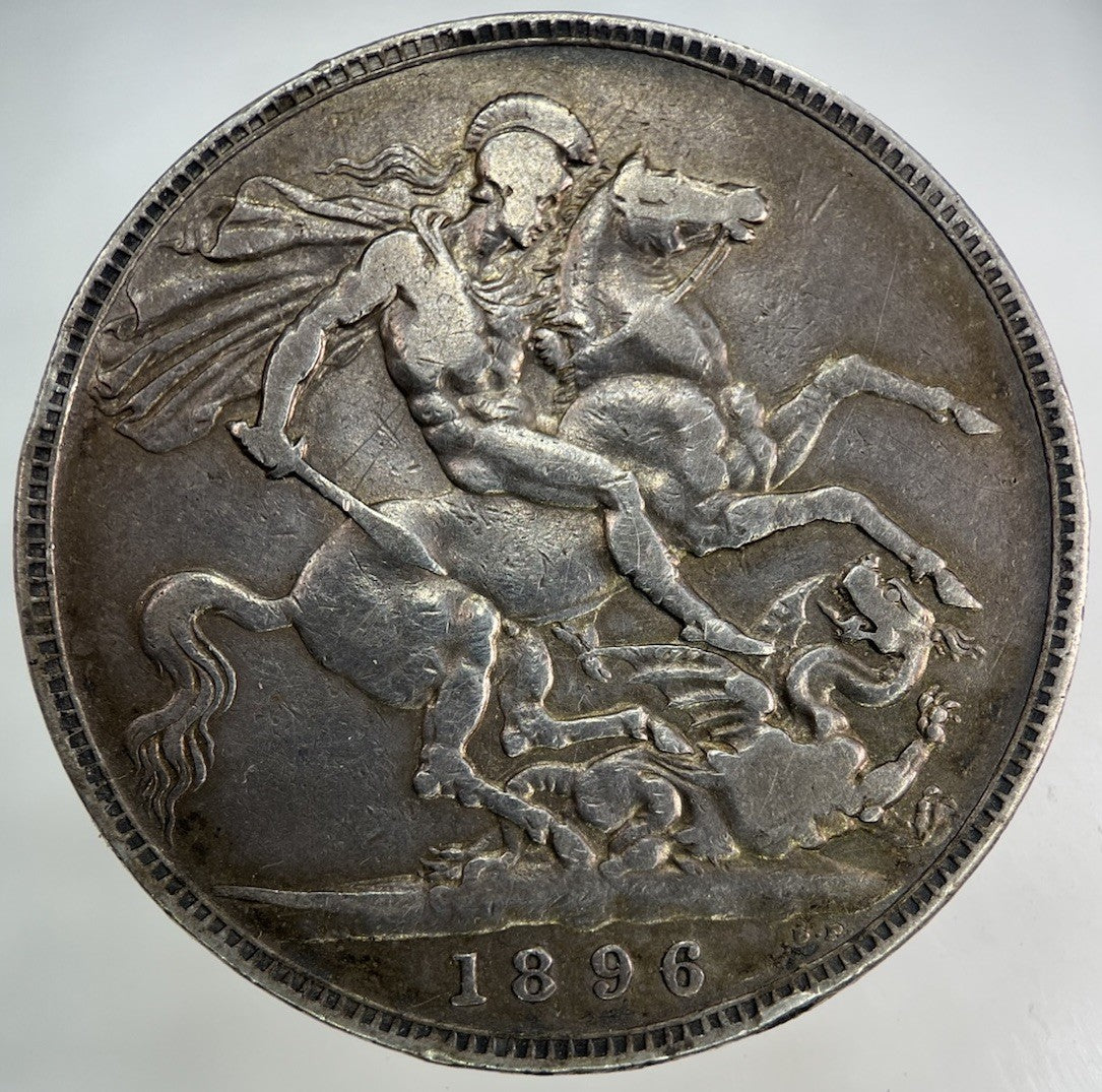 1896 Victoria One Crown Silver Coin | Fine Collectable Grade