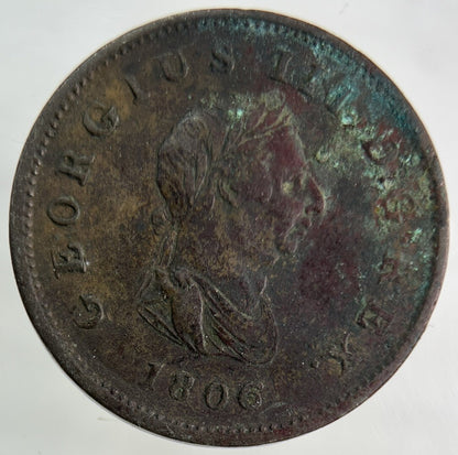 1806 George III 3rd Half - Penny Coin | Very High Grade