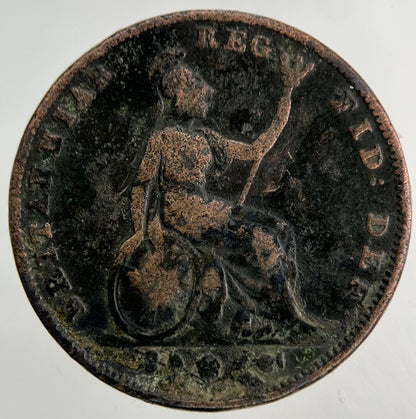 1843 Victoria Farthing Coin | Fair Grade