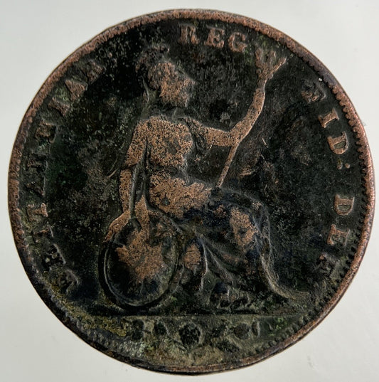 1843 Victoria Farthing Coin | Fair Grade