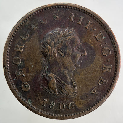 1806 George III 3rd Half - Penny Coin | Very High Grade