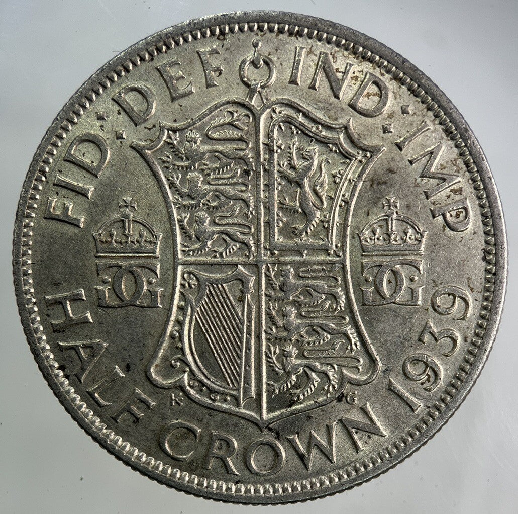 1939 George VI Half - Crown Silver Coin | Fine Collectable Grade