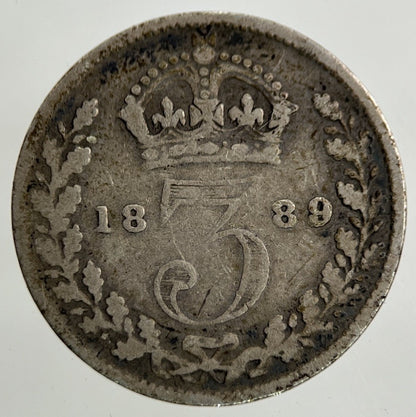 1889 Victoria Threepence Silver Coin | Collectable Grade