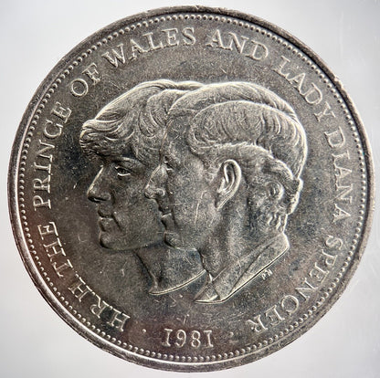 1981 Charles & Diana Crown British Coin | Fine Collectable Grade | a2227