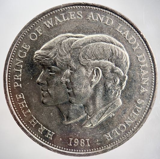 1981 Charles & Diana Crown British Coin | Fine Collectable Grade | a2227