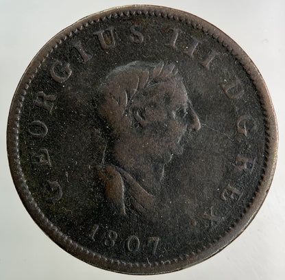 1807 George III 3rd Half - Penny Coin | Collectable Grade