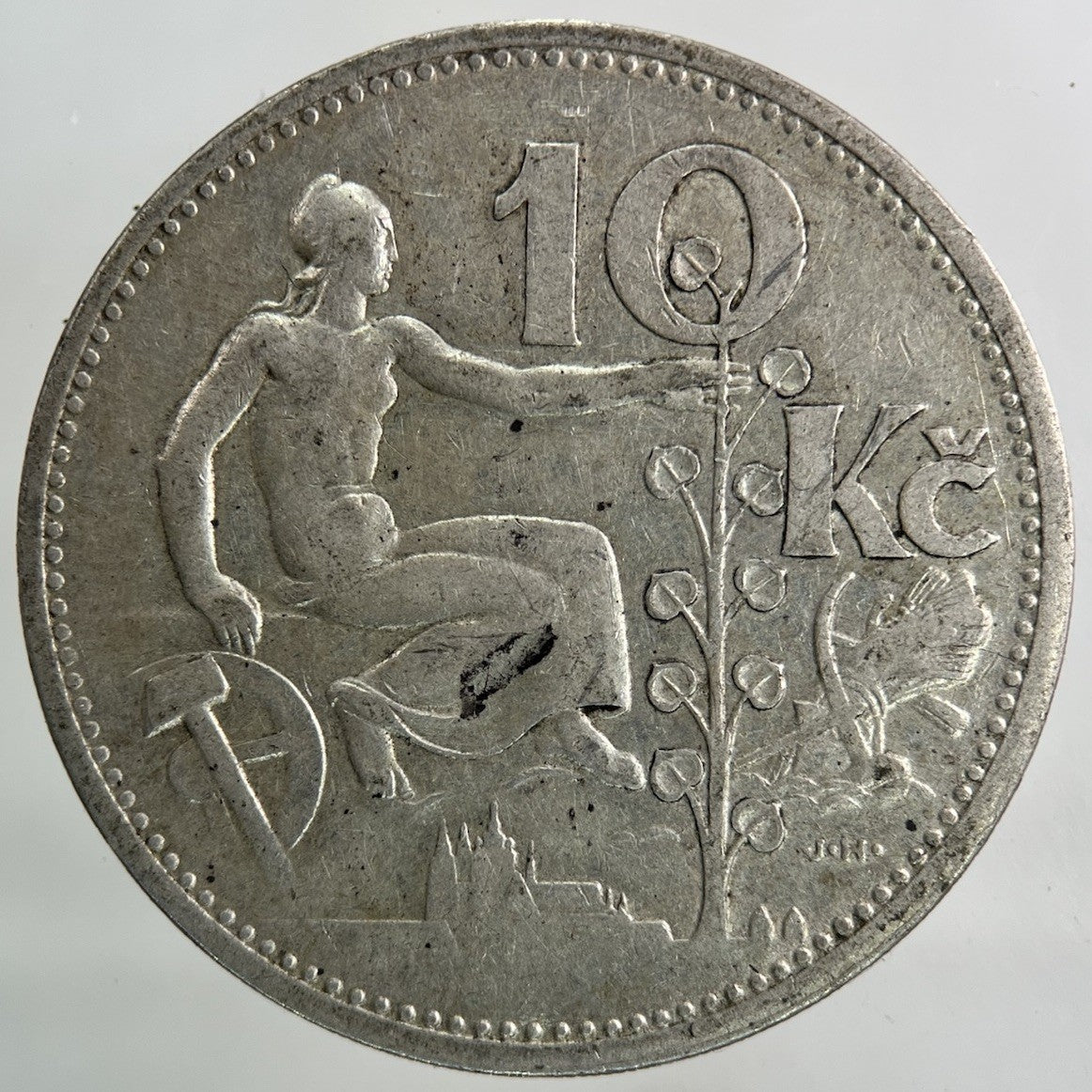 1932 Czech Republic 10 Korun Silver Coin | Fine Collectable Grade