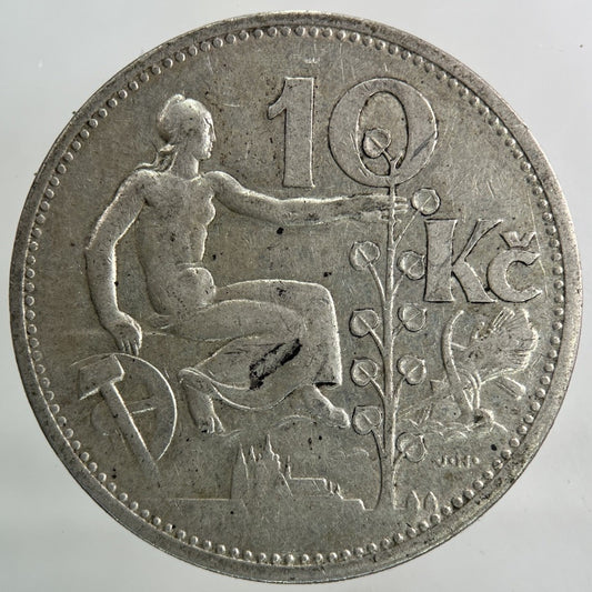 1932 Czech Republic 10 Korun Silver Coin | Fine Collectable Grade