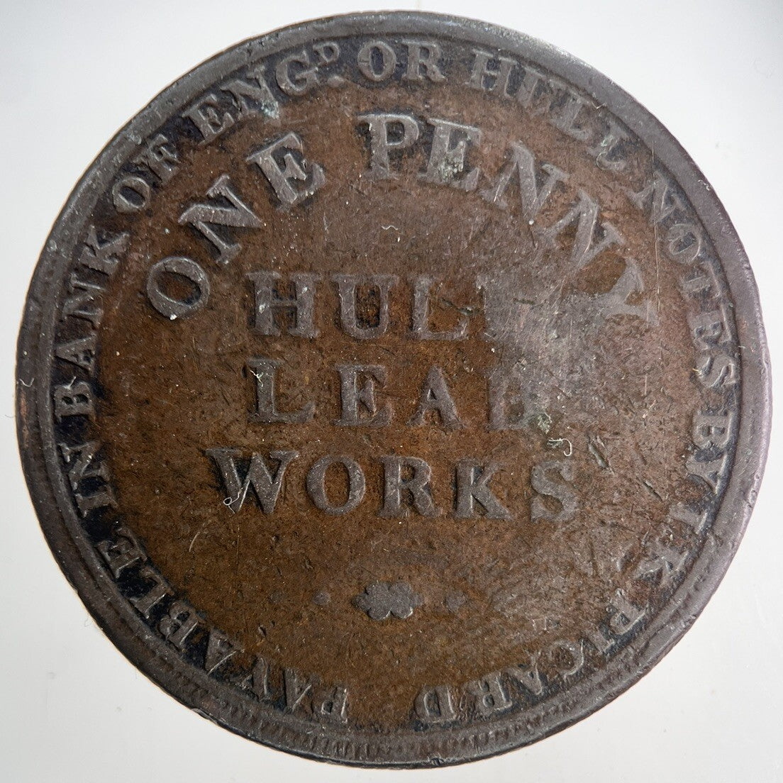 1812 Hull Lead Works One Penny Token Coin | Collectable Grade | a3947